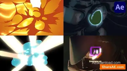 Cartoon Explosion Logo Opener for After Effects Logo Stings template preview