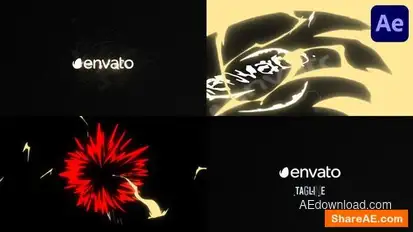 Cartoon Explosion Logo Opener for After Effects Logo Stings template preview