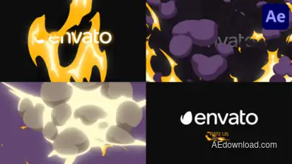 Cartoon Explosion Logo Opener for After Effects Logo Stings template preview