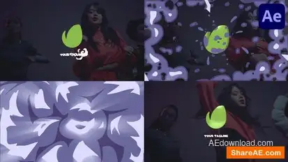 Cartoon Explosion Logo Opener for After Effects Logo Stings template preview