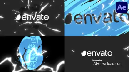 Cartoon Fire Hurricane Logo Opener | After Effects Logo Stings template preview