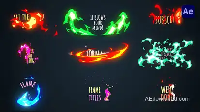 Cartoon Fire Titles [After Effects] Titles template preview