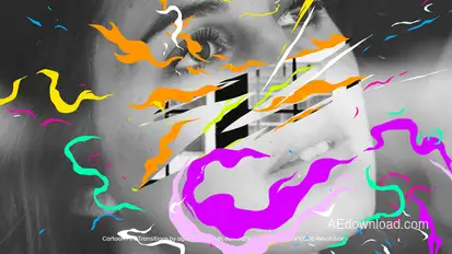 Cartoon Fire Transitions Elements template preview