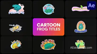 Cartoon Frogs for After Effects Titles template preview