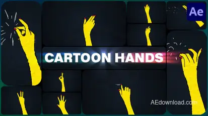 Cartoon Hands for After Effects Elements template preview