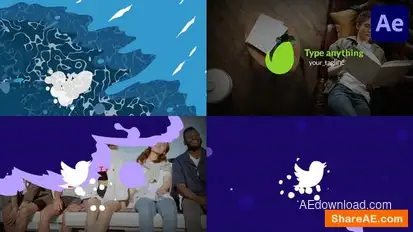 Cartoon Liquid Logo Opener for After Effects Logo Stings template preview