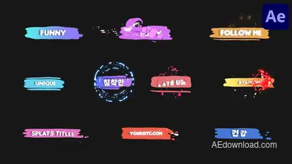 Cartoon Liquid Plate Titles for After Effects Titles template preview