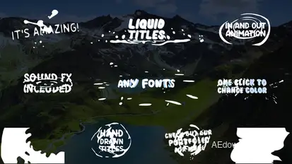 Cartoon Liquid Titles | After Effects Titles template preview