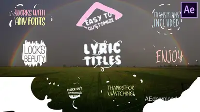 Cartoon Lyric Titles | After Effects Titles template preview