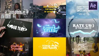 Cartoon Lyric Titles| After Effects Template Titles template preview