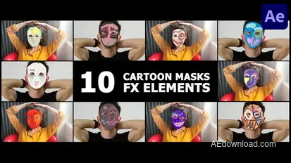 Cartoon Masks | After Effects Elements template preview