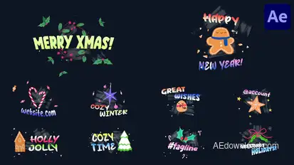 Cartoon New Year Titles for After Effects Titles template preview