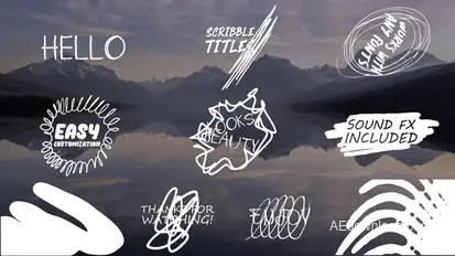 Cartoon Scribble Titles | After Effects + MOGRT Titles template preview