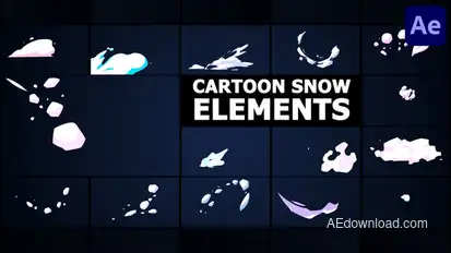 Cartoon Snow Elements | After Effects Elements template preview
