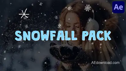Cartoon Snowfall | After Effects Elements template preview