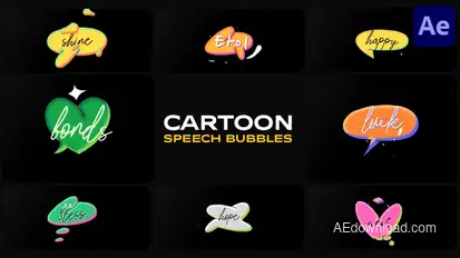 Cartoon Speech Bubbles | After Effects Titles template preview