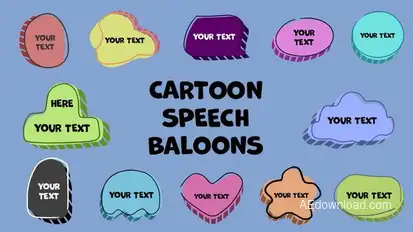Cartoon Speech Bubbles Pack Openers template preview