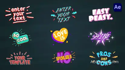 Cartoon Titles [After Effects] Titles template preview