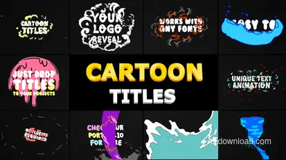Cartoon Titles Pack | After Effects Titles template preview