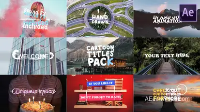 Cartoon Titles Pack | After Effects Template Titles template preview