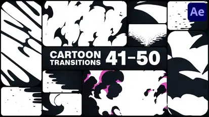Cartoon Transitions for After Effects Elements template preview