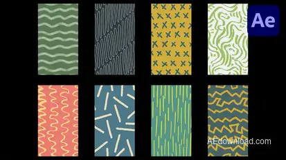 Cartoon Vertical Background | After Effects Elements template preview