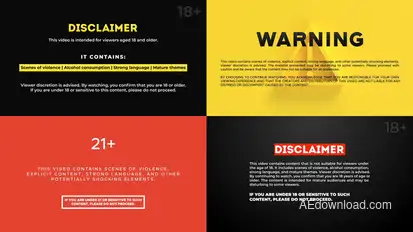 Caution Clips | Editable Disclaimer Video Templates Elements template preview