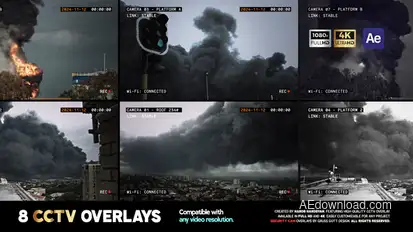 CCTV Security Camera Overlays Elements template preview