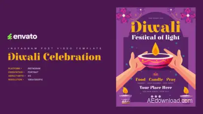 Celebrate Diwali with Dazzling Instagram Portrait Posts Product Promo template preview