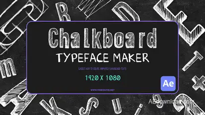 Chalkboard Typeface Maker Titles template preview