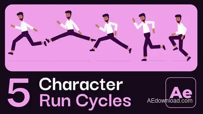 Character Animation Run Cycles Elements template preview