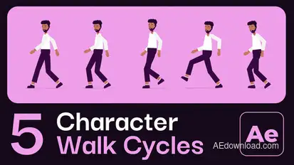 Character Animation Walk Cycles Elements template preview