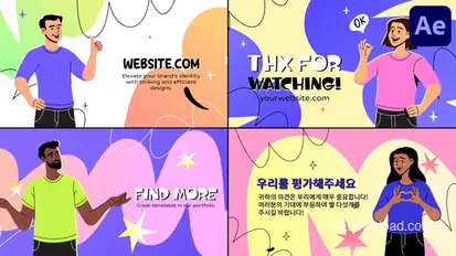 Character Explainer Scenes for After Effects Titles template preview