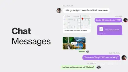 Chat Messages | Animated Messaging UI Template Video Displays template preview