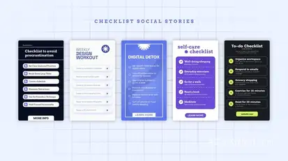 Checklist Social Stories Product Promo template preview