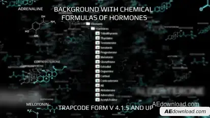 Chemical Formulas Background AE Elements template preview