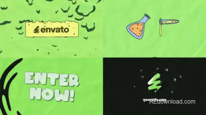 Chemical Reaction Test Tube Logo for After Effects Logo Stings template preview