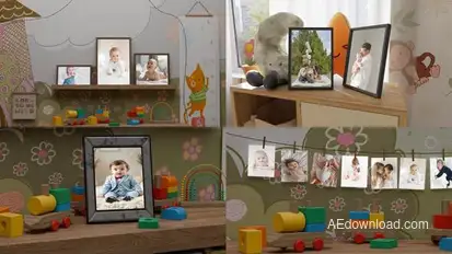 Children's room baby slideshow Product Promo template preview