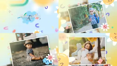 Children Slideshow Video Displays template preview