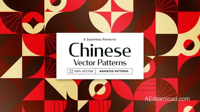 Chinese Animated Background Patterns Elements template preview