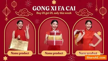 Chinese Luna New Year Promo Openers template preview