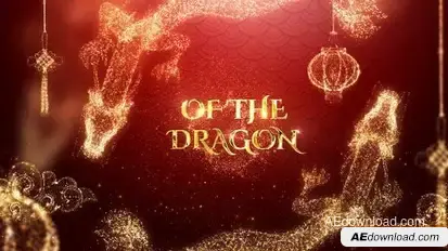 Chinese New Year Dragon Titles Openers template preview