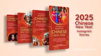 Chinese New Year Instagram Stories Video Displays template preview