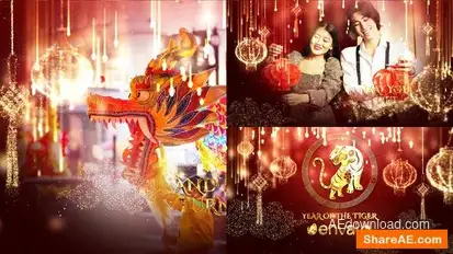 Chinese New Year Slideshow Openers template preview