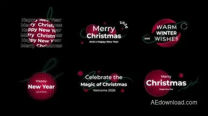 Christmas & New Year Titles Titles template preview