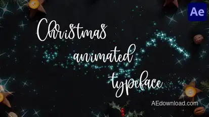 Christmas Alphabet | After Effects Elements template preview