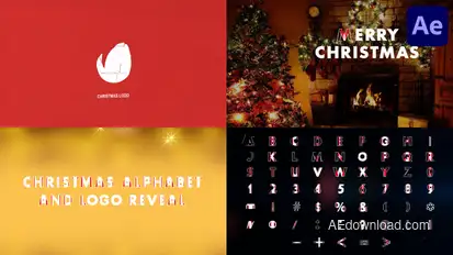 Christmas Alphabet And Logo for After Effects Elements template preview