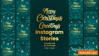 Videohive Christmas And New Year Celebration Instagram Stories Openers template preview