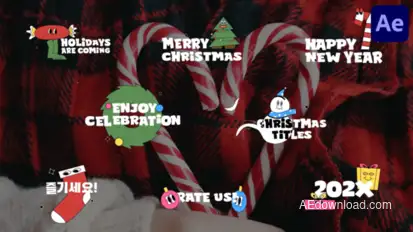 Christmas And New Year Titles for After Effects Titles template preview