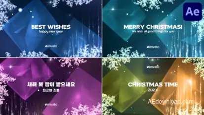 Christmas And New Year Typography for After Effects Titles template preview